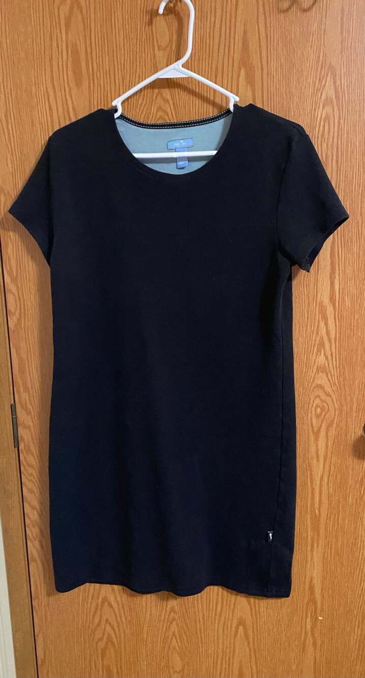 Horny Toad Dress Size M Black Short Sleeve Lyocell Cotton